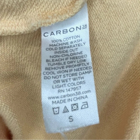 Carbon38 Twist Front Long Sleeve Crop Sweatshirt Size Small Peach Orange Comfort - Picture 4 of 7